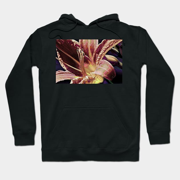 Abstract Daylily Hoodie by photoclique